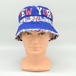 American City Brand NBA NY Knicks Adult Bucket Hat OSFM 100% Cotton Cap